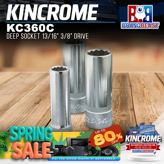 KINCROME KC360C Deep Socket 13/16" 3/8" Drive