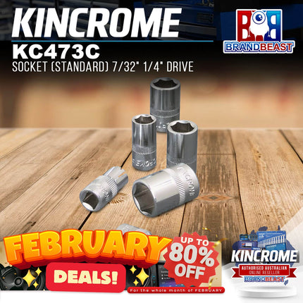 KINCROME KC473C Socket (Standard) 7/32&quot; 1/4&quot; Drive