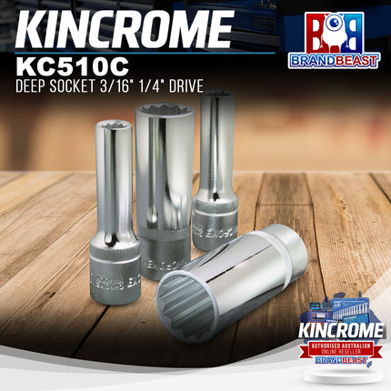 KINCROME KC510C Deep Socket 3/16" 1/4" Drive