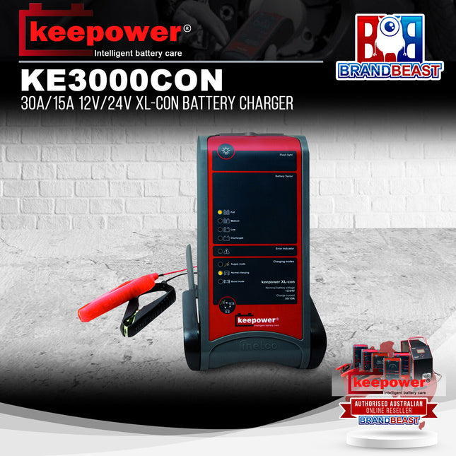 Keepower KE3000CON 30A/15A 12V/24V XL-con Battery Charger