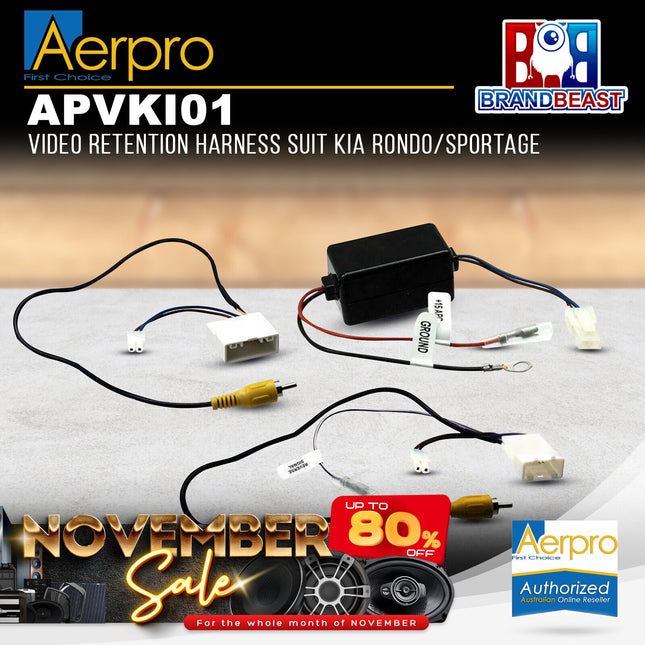 Aerpro APVKI01 Reverse Video Camera Retention Harness Suit Kia Various Vehicles