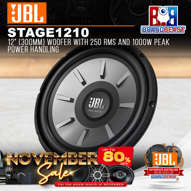 JBL STAGE 1210 12" 300mm Stage Series 1000W Component Subwoofer