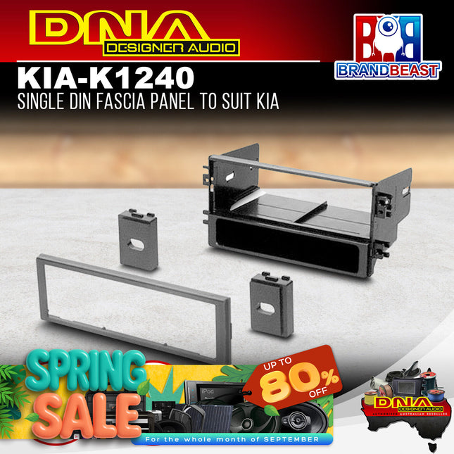 DNA KIA-K1240 Single DIN Fascia Panel to Suit Kia