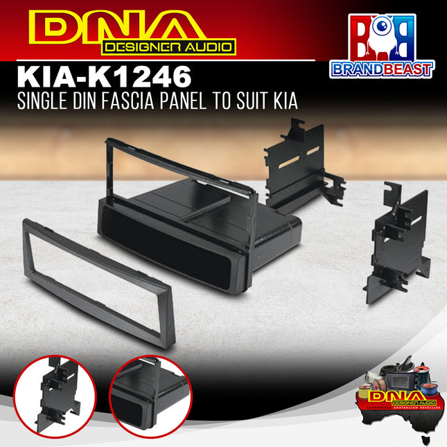 DNA KIA-K1246 Single DIN Fascia Panel to Suit Kia