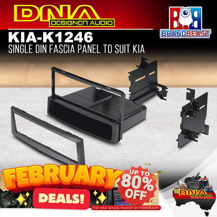 DNA KIA-K1246 Single DIN Fascia Panel to Suit Kia