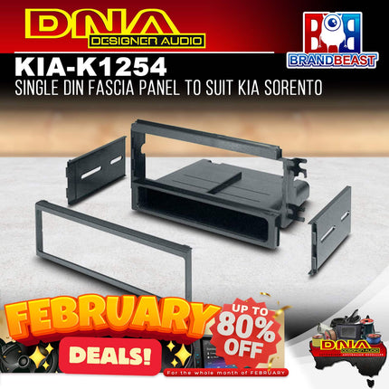 DNA KIA-K1254 Single DIN Fascia Panel to Suit Kia Sorento