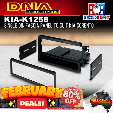 DNA KIA-K1258 Single DIN Fascia Panel to Suit Kia Sorento