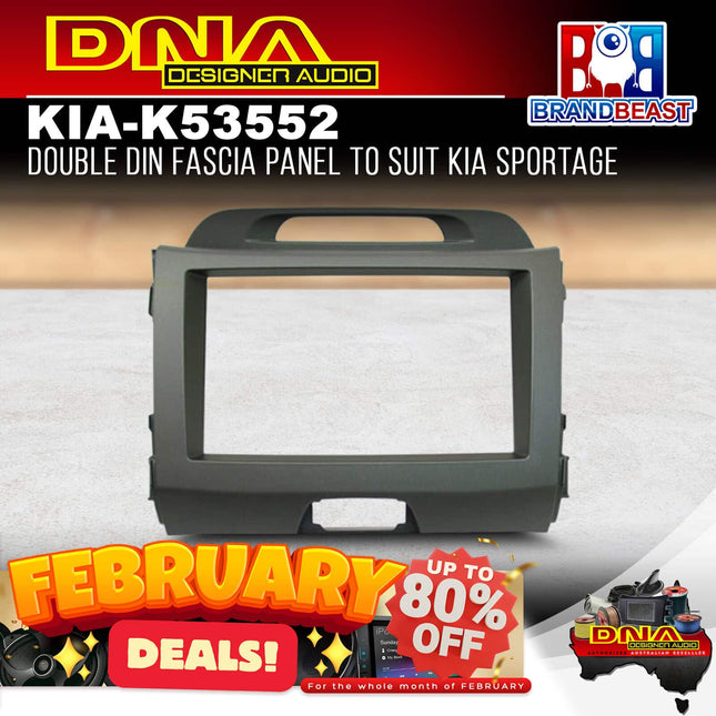 DNA KIA-K53552 Double DIN Fascia Panel to Suit Kia Sportage