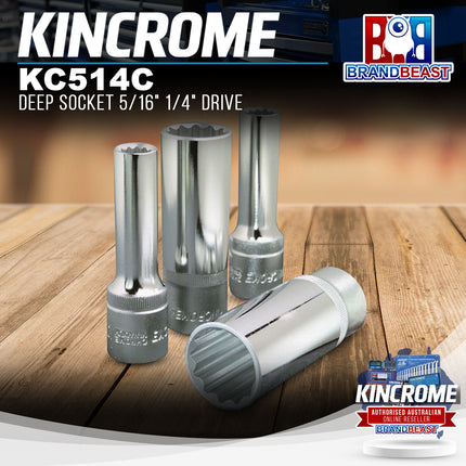 KINCROME KC514C Deep Socket 5/16" 1/4" Drive