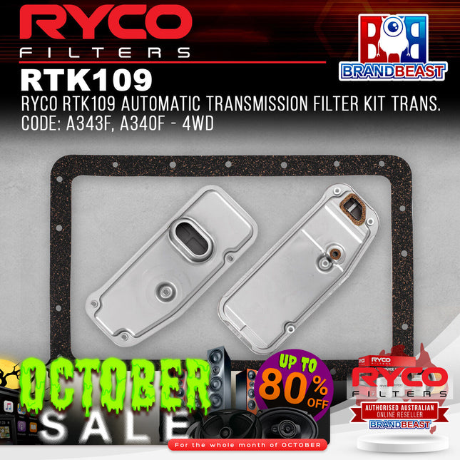 Ryco RTK109 Automatic Transmission Filter Kit Trans. Code: A343F, A340F - 4WD
