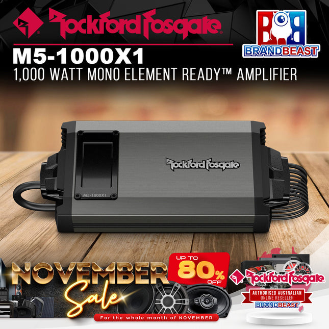 Rockford Fosgate M5-1000X1 1,000 Watt Mono Element Ready™ Amplifier