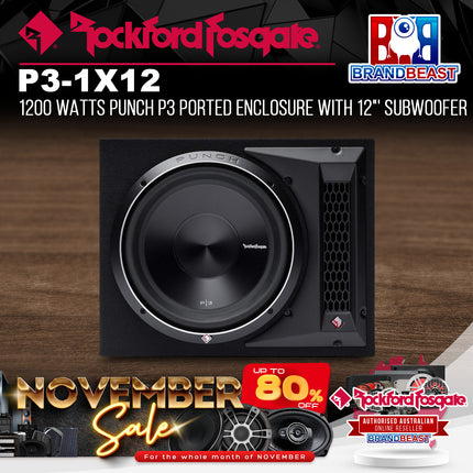 Rockford Fosgate P3-1X12 Punch Single P3 12" Loaded Enclosure