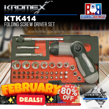 Kromex KTK414 Folding Screw Driver Set