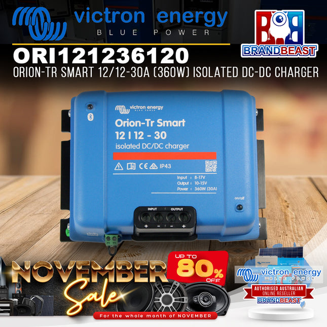 Victron Energy ORI121236120 Orion-Tr Smart 12/12-30A 360W Isolated DC-DC Charger