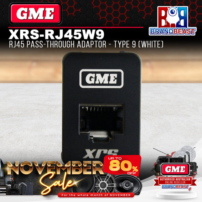 GME XRS-RJ45W9 RJ45 Pass-through Adaptor - Type 9 (White)