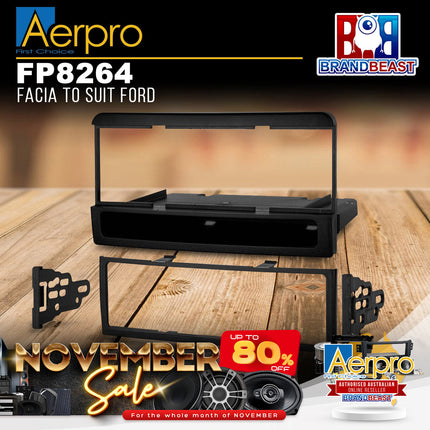 Aerpro FP8264 Single DIN Black Facia Kit Suit Select Ford & Jaguar Vehicles