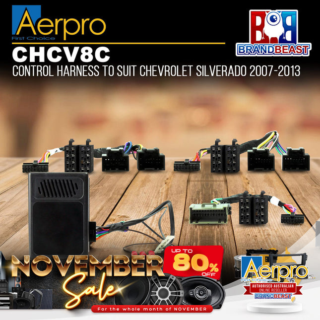 Aerpro CHCV8C Control Harness to Suit Chevrolet Silverado 2007-2013