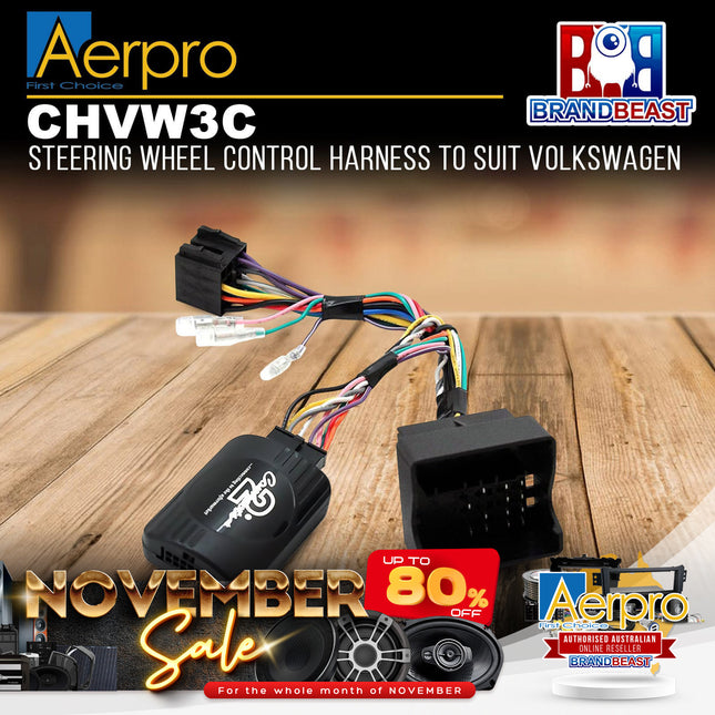 Aerpro CHVW3C Steering Wheel Control Interface Suit Volkswagen Various Models