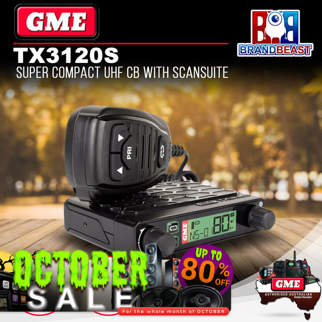 GME TX3120S Super Compact UHF CB With ScanSuite - 80 Channel