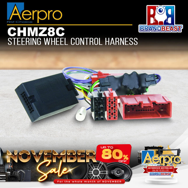 Aerpro CHMZ8C Steering Wheel Control Harness Suit Mazda 3/Mazda 6 Bose Amplified