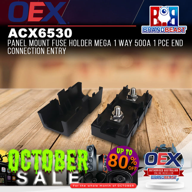 OEX ACX6530 Panel Mount Fuse Holder Mega 1 Way 500A 1 Pce End Connection Entry