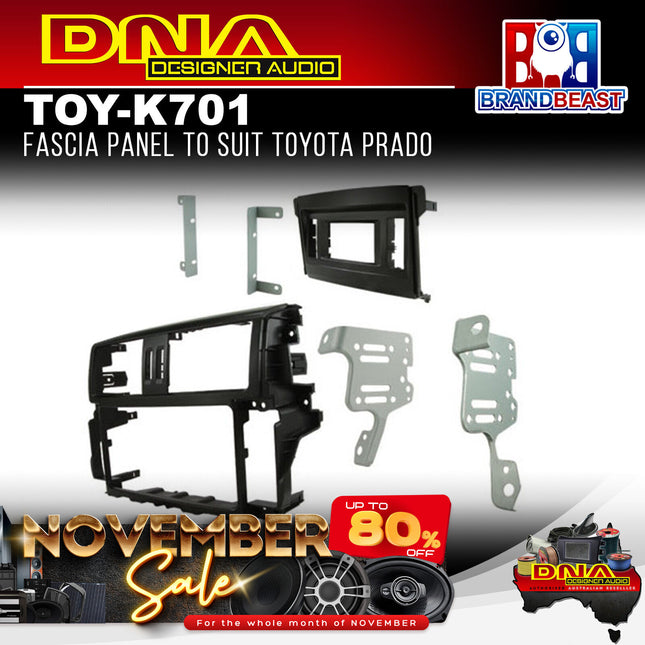 DNA TOY-K701 Double DIN Fascia Panel To Suit Toyota Prado