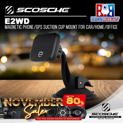 Scosche E2WD Magnetic Phone/GPS Suction Cup Mount for Car/Home/Office