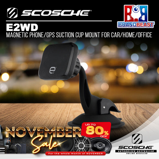 Scosche E2WD Magnetic Phone/GPS Suction Cup Mount for Car/Home/Office