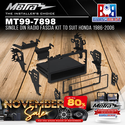 Metra MT99-7898 Single DIN Radio Fascia Kit To Suit Honda 1986-2006