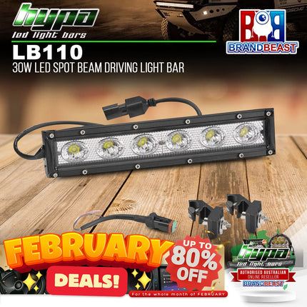 HYPA LB110 30W LED Spot Beam Driving Light Bar