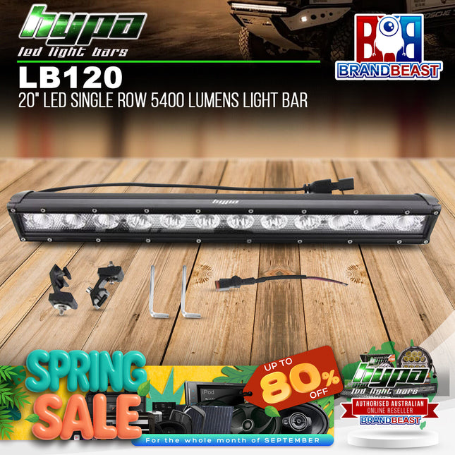 HYPA LB120 20" LED Single Row 5400 Lumens Light Bar
