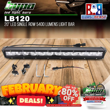 HYPA LB120 20&quot; LED Single Row 5400 Lumens Light Bar