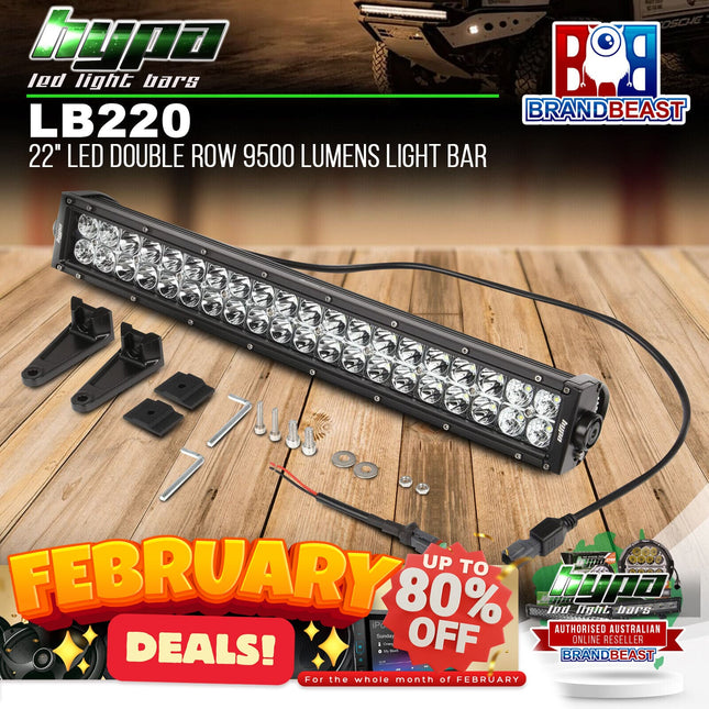 HYPA LB220 22&quot; LED Double Row 9500 Lumens Light Bar