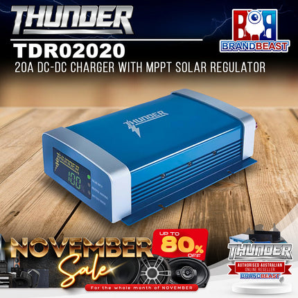 Thunder TDR02020 20A DC-DC Charger With MPPT Solar Regulator