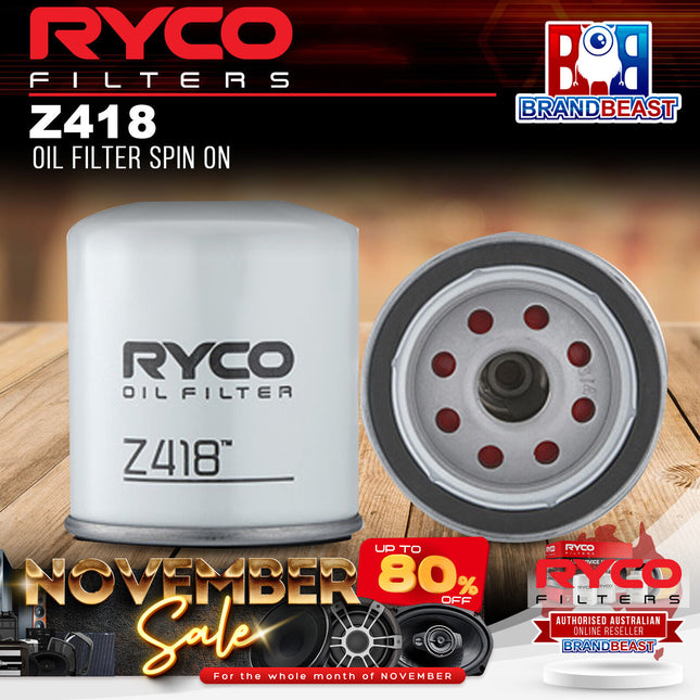 Ryco Z418 Oil Filter Spin On