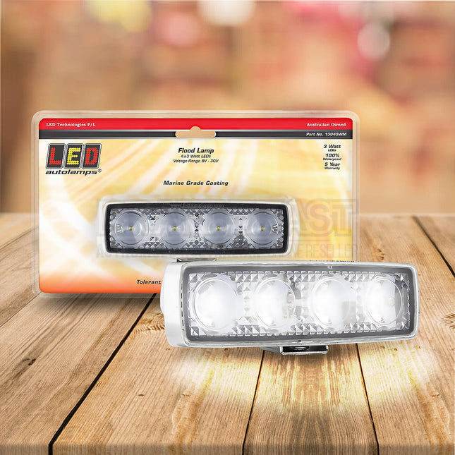 LED Autolamps 13040WM LED Work Lamp 12W Fld Beam 9-30V