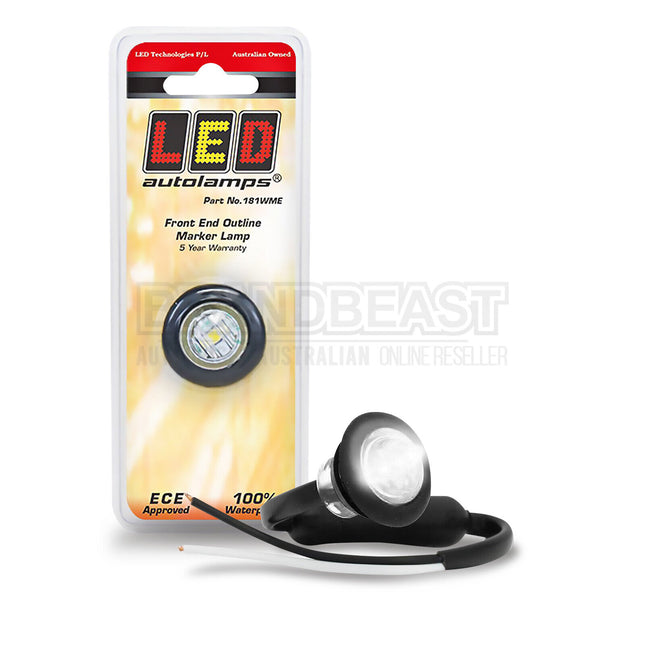 LED Autolamps 181WME 12/24V White LED Front End Outline Marker Lamp