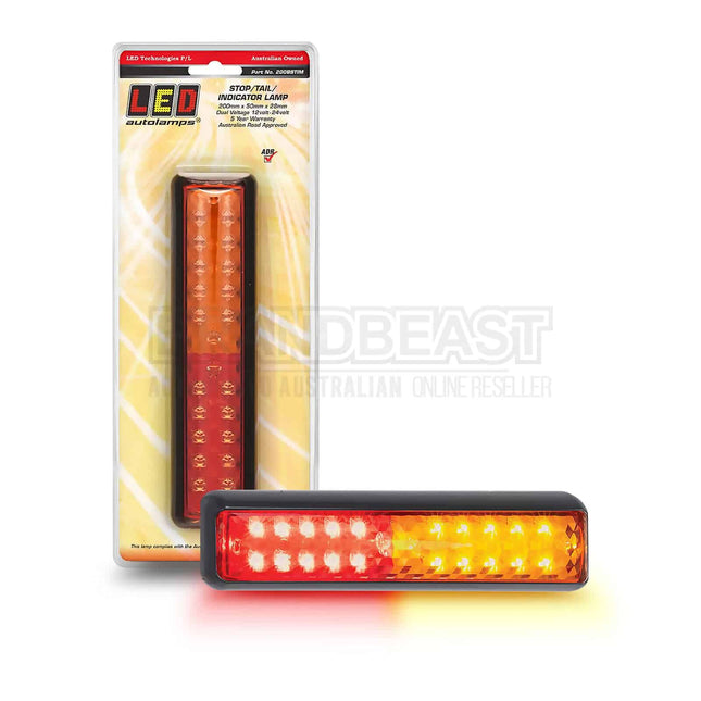 LED Autolamps 200BSTIM Stop/Tail Indicator Lamp Multi With Black Bracket