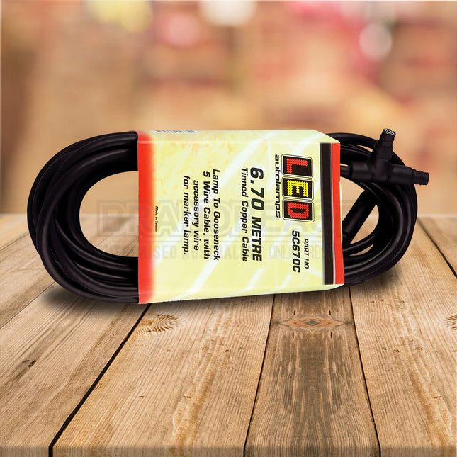 LED Autolamps 5C670C 6.7m Lamp To Lamp Cable 5 Core Suit LED Autolamps