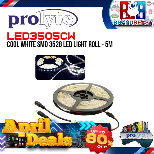 Prolyte LED3505CW Cool White SMD 3528 LED Light Roll 5M