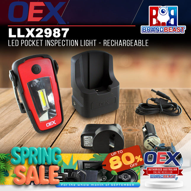 OEX LLX2987 LED Pocket Inspection Light Rechargeable