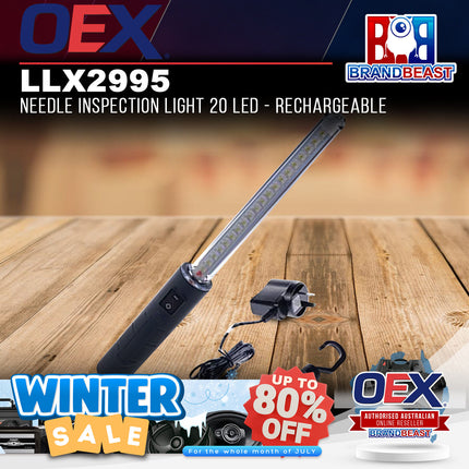 OEX LLX2995 LED Needle Inspection Light 20 LED Rechargeable