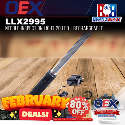 OEX LLX2995 LED Needle Inspection Light 20 LED Rechargeable