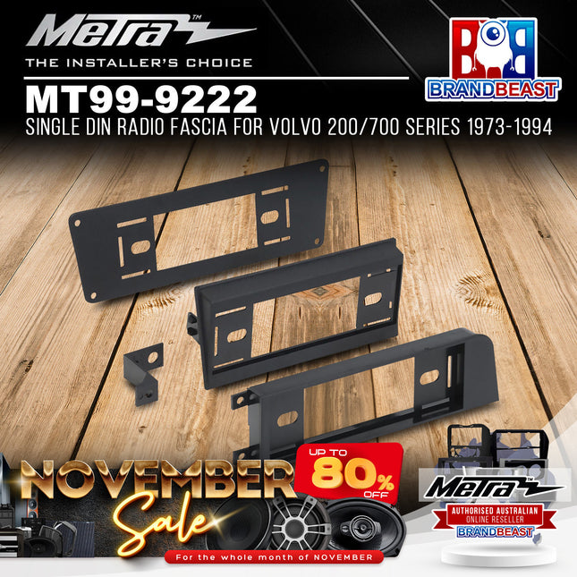 Metra MT99-9222 Single DIN Radio Fascia For Volvo 200/700 Series 1973-1994