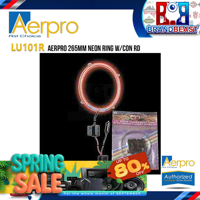 Aerpro LU101R 265mm LED Neon Ring with Con Red