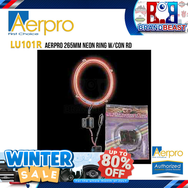 Aerpro LU101R 265mm LED Neon Ring with Con Red
