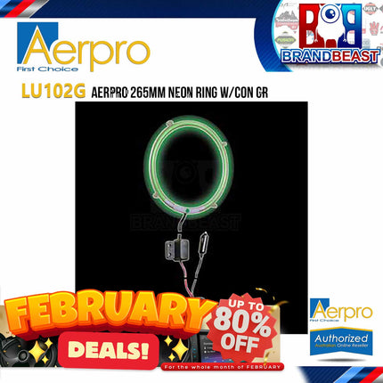 Aerpro LU102G 265mm LED Neon Ring with Con Green