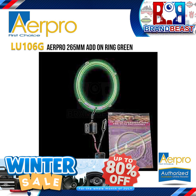 Aerpro LU106G 265Mm LED Add on Ring Green