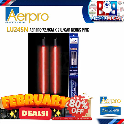 Aerpro LU24SN 72.5Cm x 2 U/Car LED Neon Pink