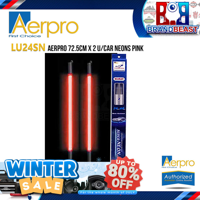Aerpro LU24SN 72.5Cm x 2 U/Car LED Neon Pink